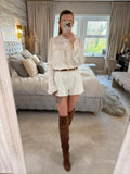 Vintage Cream Boho Lace Blouse 16