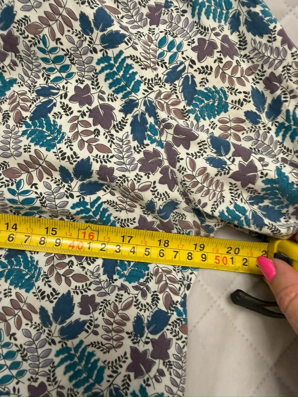 Boden Blue Floral Leaf Shirt 14