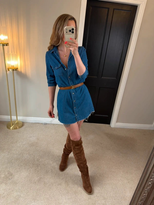 Zara Denim Shirt Dress Size Small
