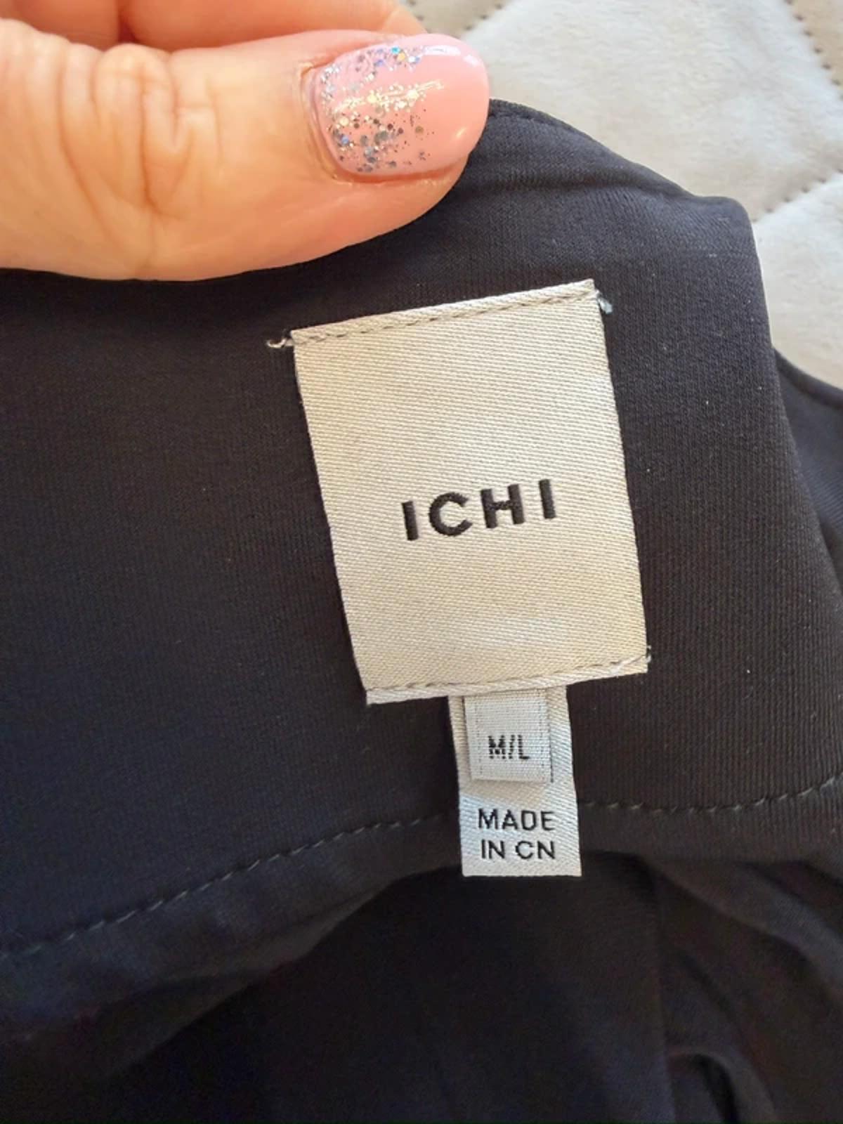 ICHI Black Button Bodysuit M/L
