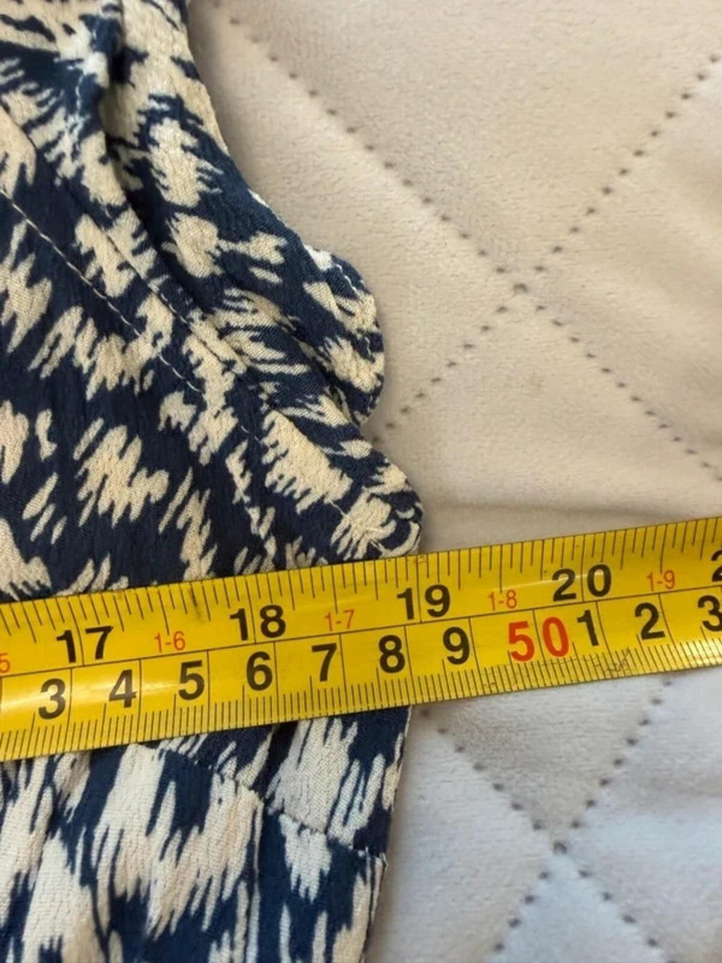 Oasis Navy & White Midi Dress Medium