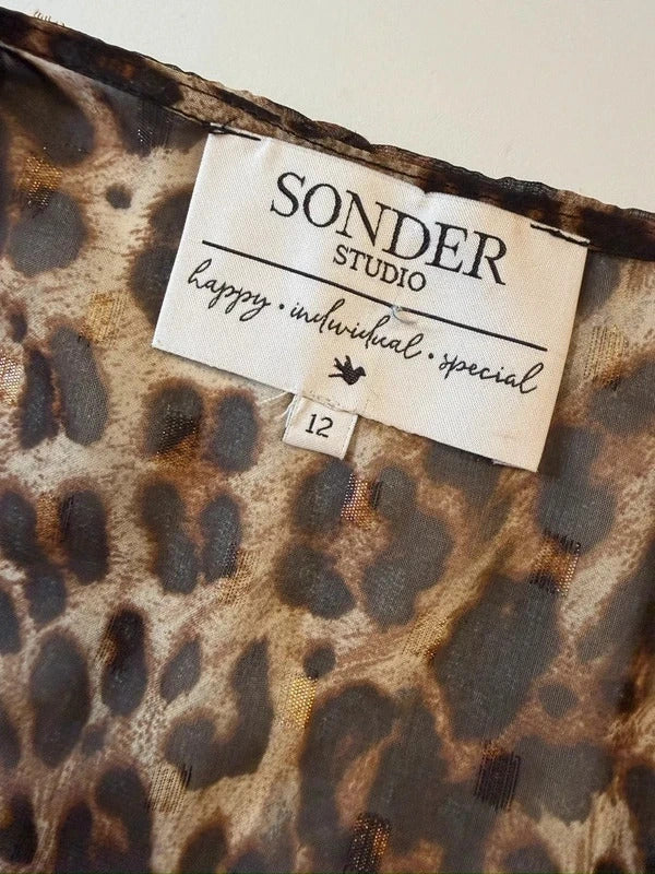 Sonder Studio Animal Print Blouse 12