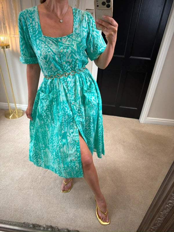 Orientique Turqoise Oversized Shirt Dress 10