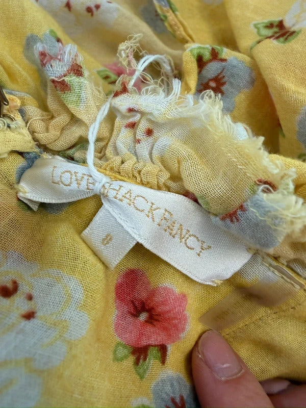 LoveShackFancy Alexia Sunbath Yellow Dress 8