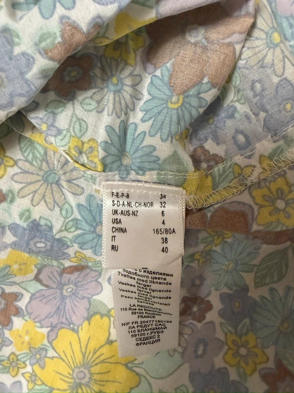 La Redoute Oversized Floral Tie Front Blouse 6