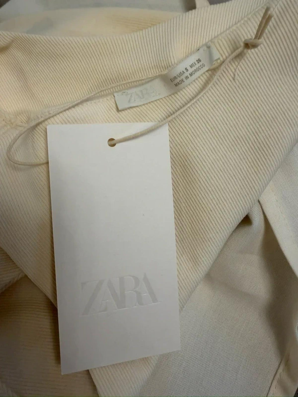 BNWT Cream Zara Belted Mini Dress Medium