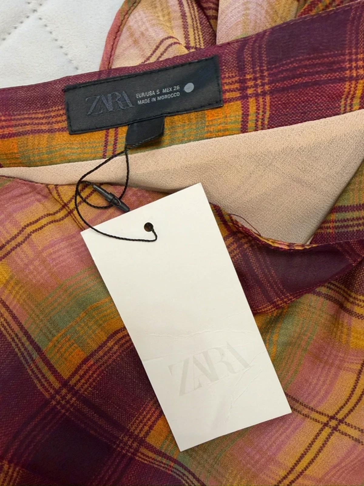 BNWT Zara Tartan Midi Skirt Small