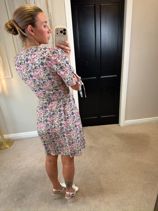 Paris Atelier & Other Stories Pink Floral Wrap Dress 10