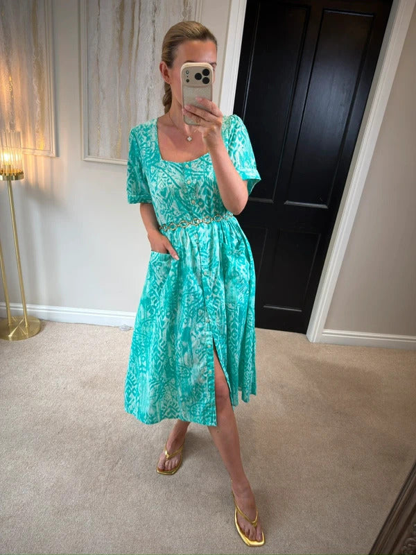 Orientique Turqoise Oversized Shirt Dress 10
