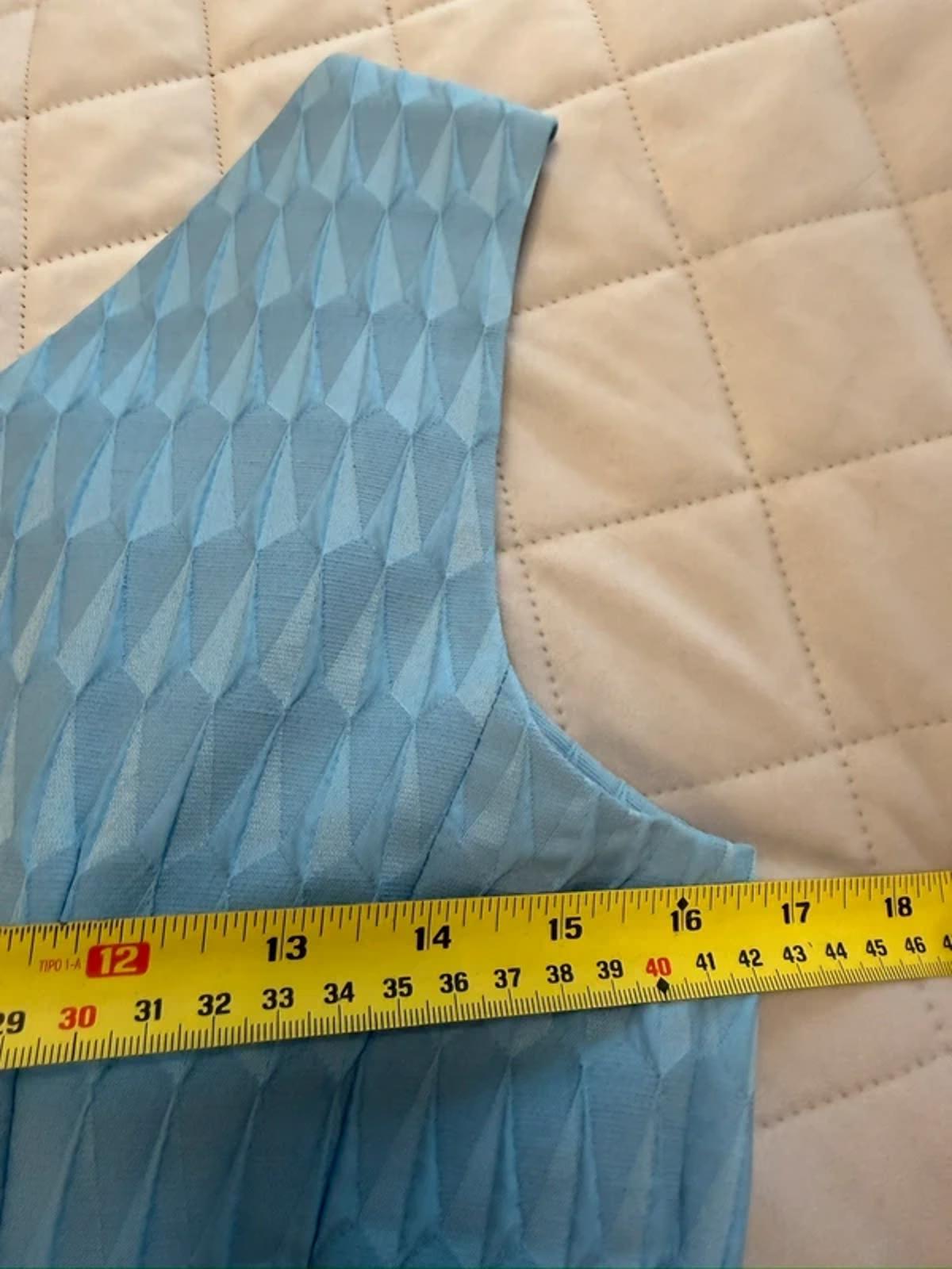 Vintage Blue Structured Mini Dress 10