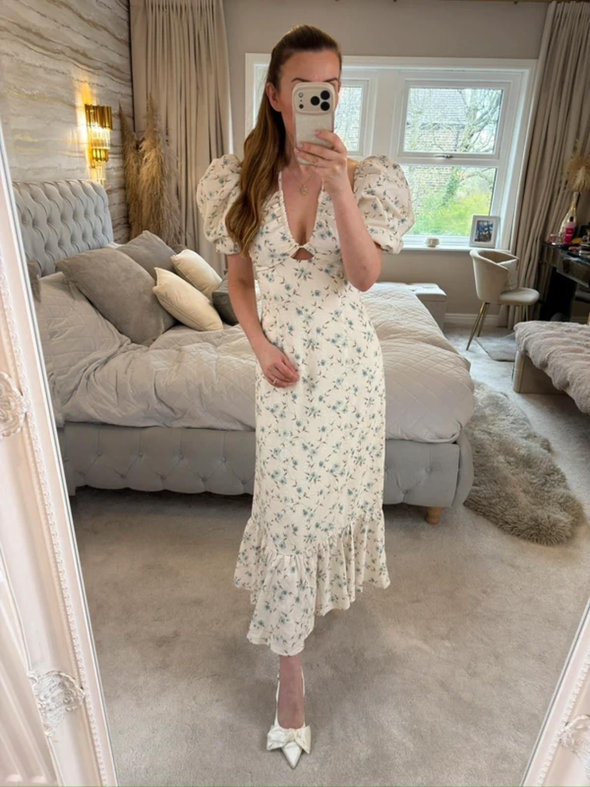 Anne Louise Boutique Cream Meadow Dress 8