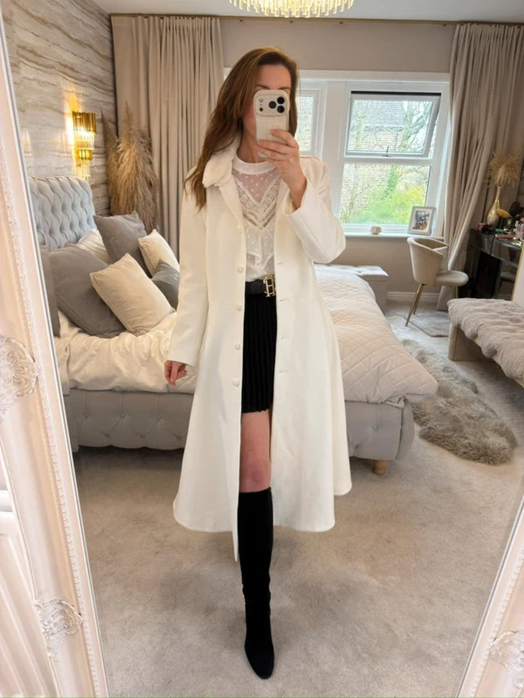 BNWT Lizabella Off White A Line Coat 10
