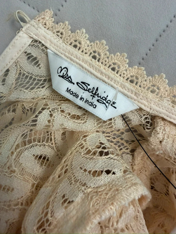 BNWT Miss Selfridge Cream Lace Blouse 8