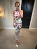 Ted Baker Floral Stripe Dress 8