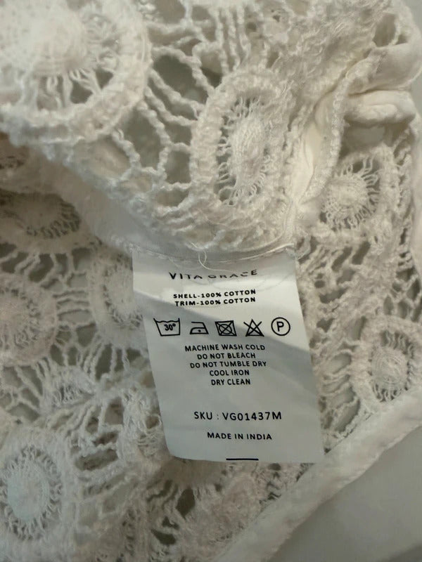 Vita Grace White Sheer Lace Co Ord One Size