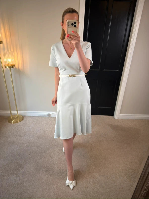 BNWT French Connection Light Blue Midi Dress 14