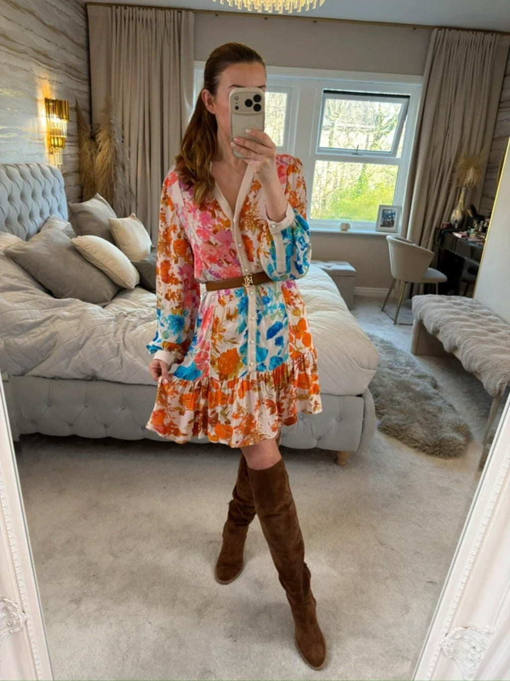 Stella Moretti Multicoloured Boho Floral Dress One Size
