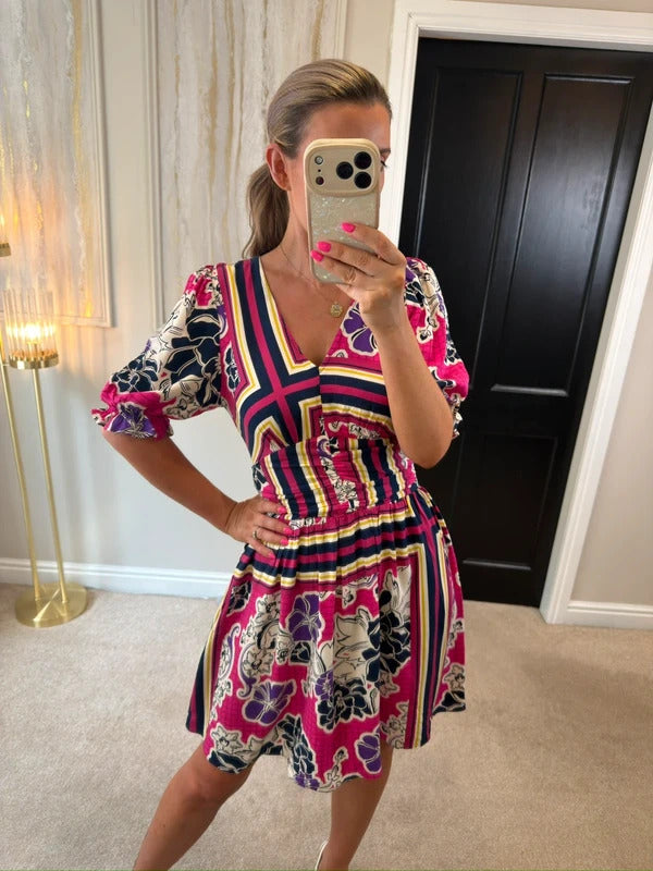 Next Multicoloured Floral Mini Dress 8
