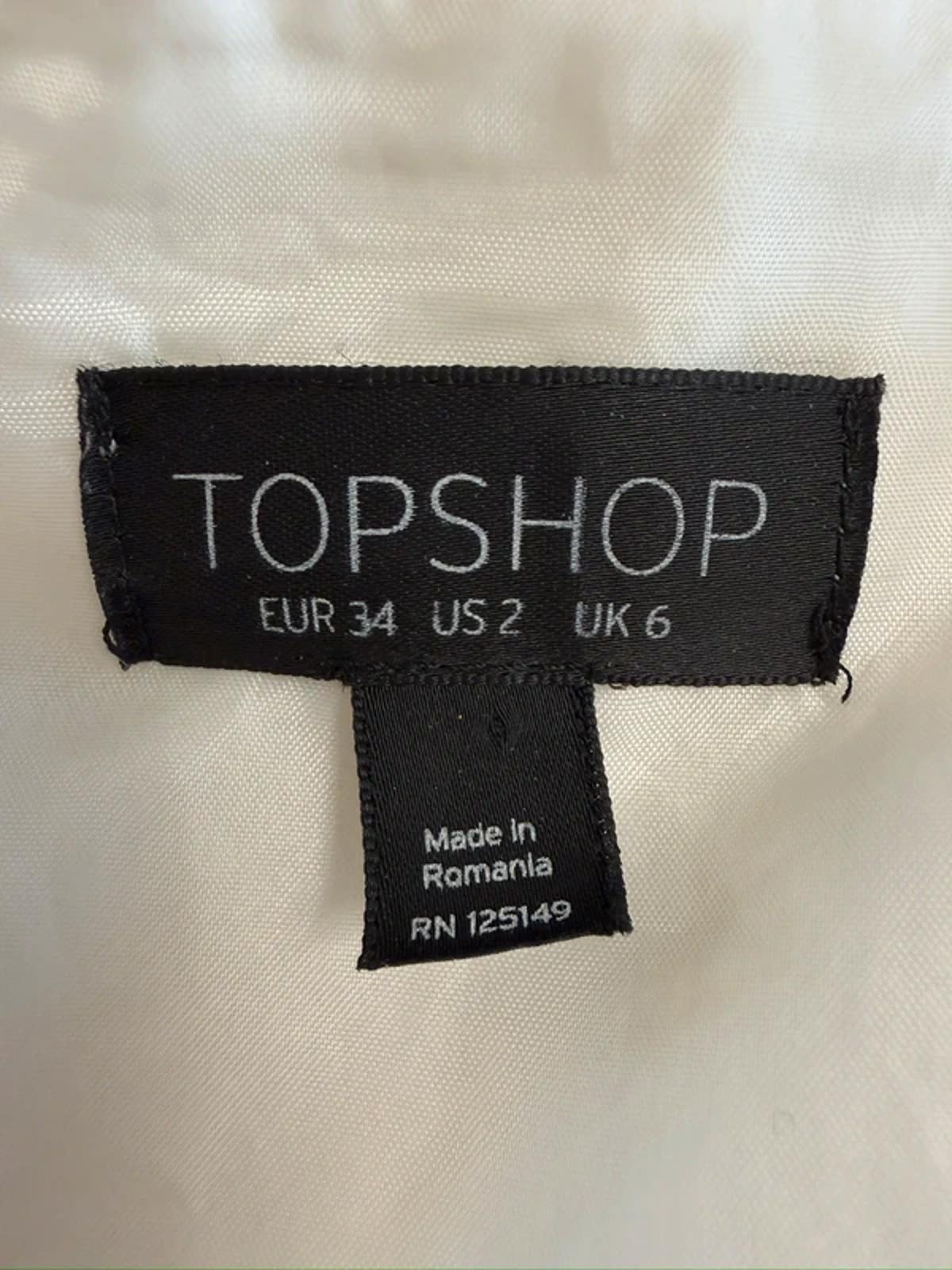 Topshop White Feather Mini Dress 6