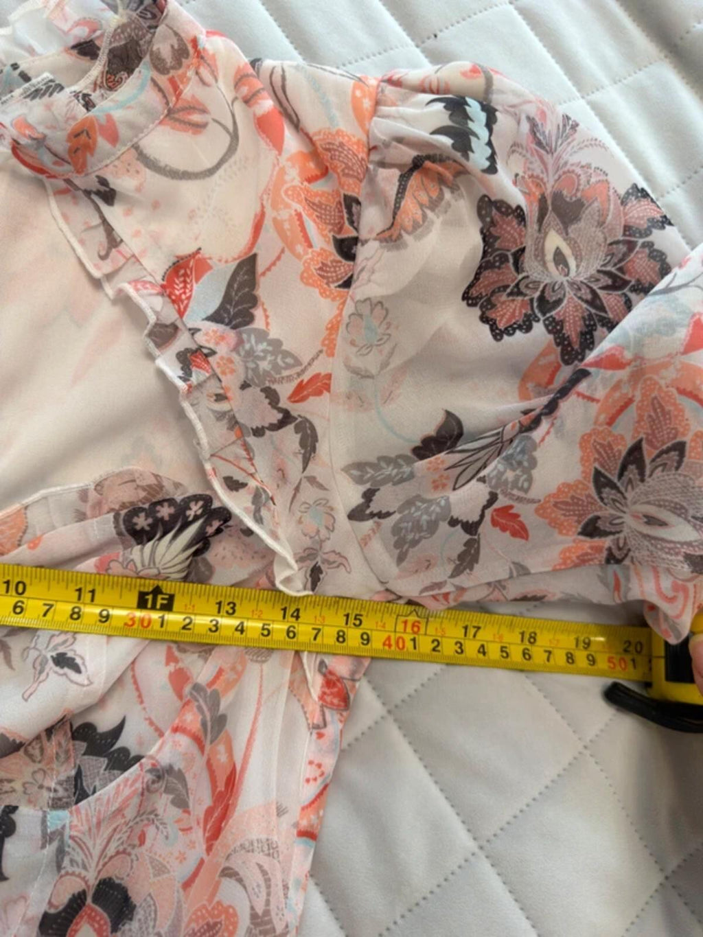 River Island Boho Tie Front Dip Hem Dress 8