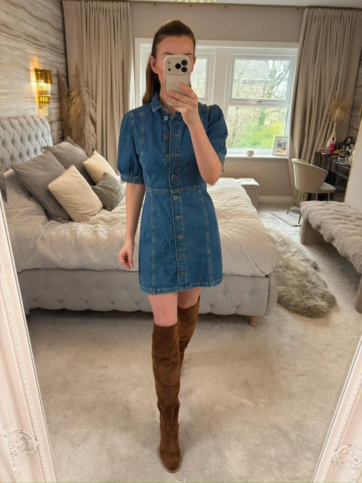 Jack Wills Denim Shirt Dress 6 ⭐