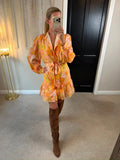 Oasis Multicoloured Floral Belted Shirt Dress 18