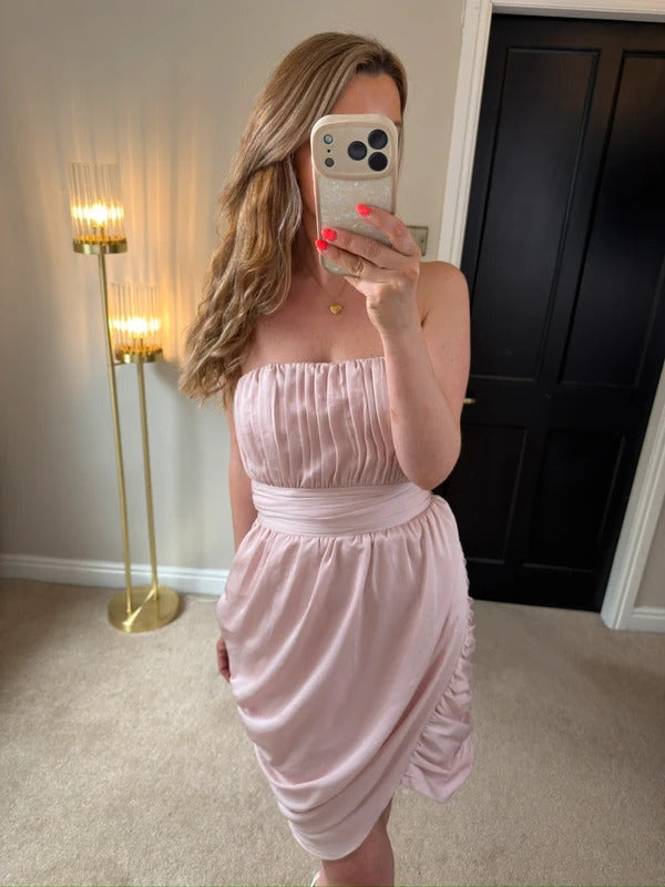 H&M Pink Draped Mini Dress BNWT 10