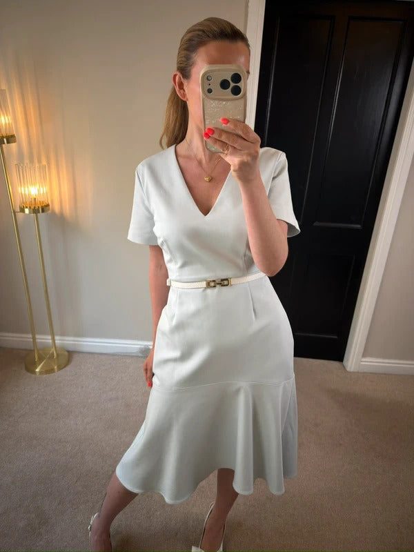 BNWT French Connection Light Blue Midi Dress 14