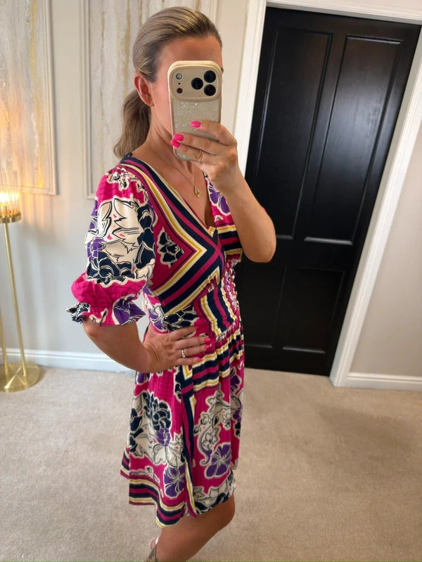 Next Multicoloured Floral Mini Dress 8