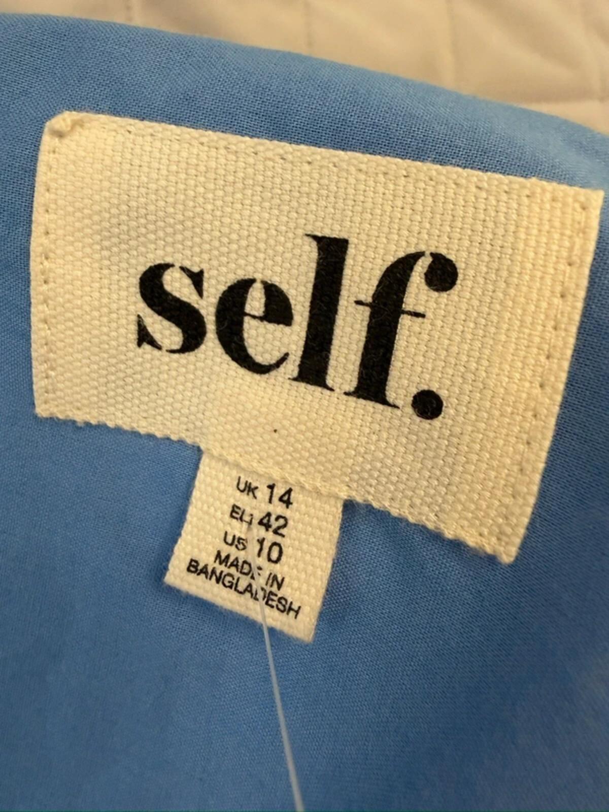 Self Blue Oversized Shirt 100% Cotton 14