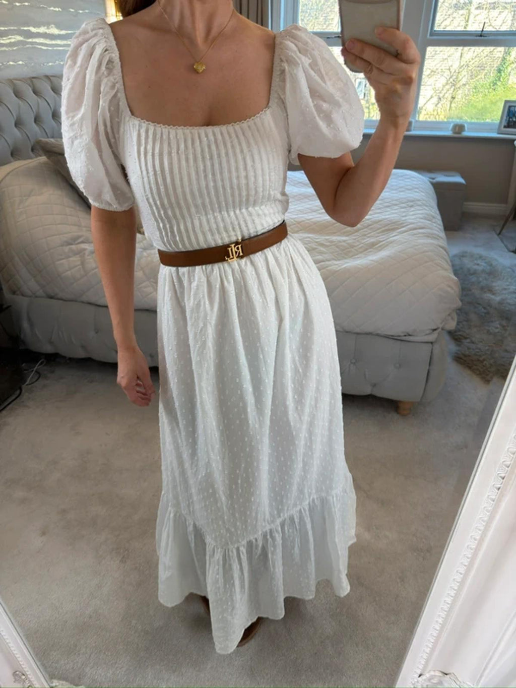 BNWT Asos White Dobby Dress XS