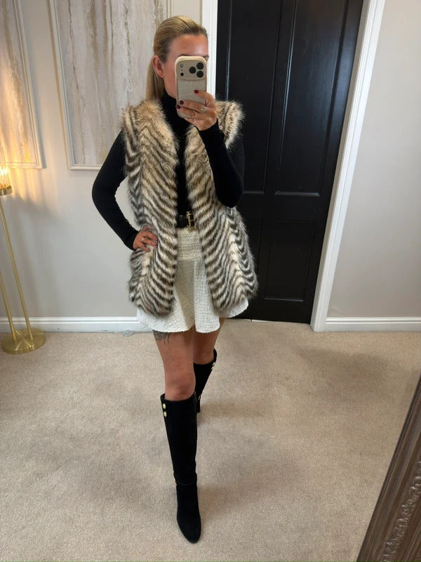 Armani Exchange Faux Fur Gilet Small