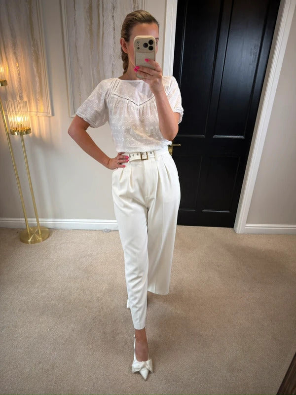 Next White Broderie Anglaise Puff Sleeve Top 12