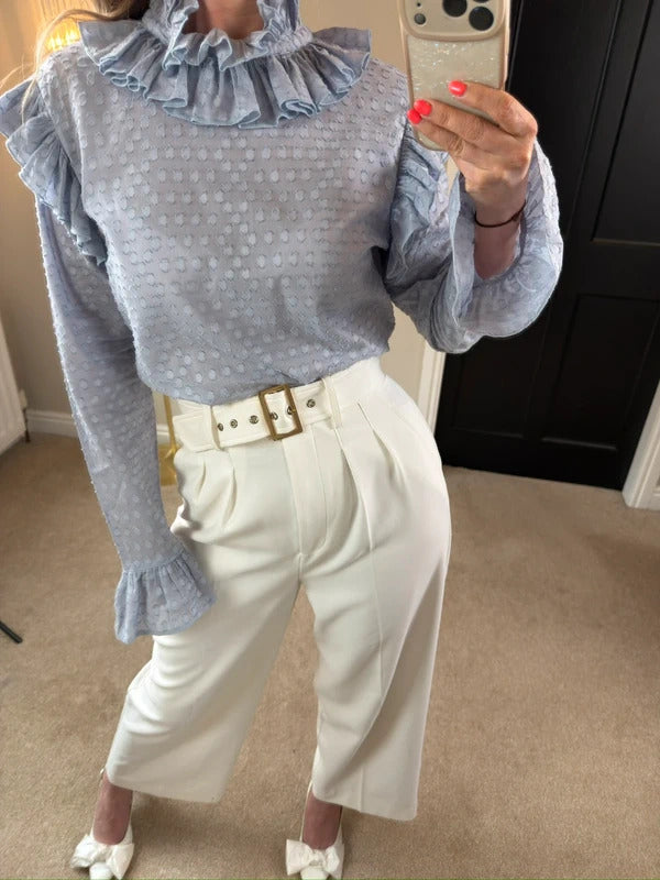 Lost Ink Dobby Frill Blouse 16