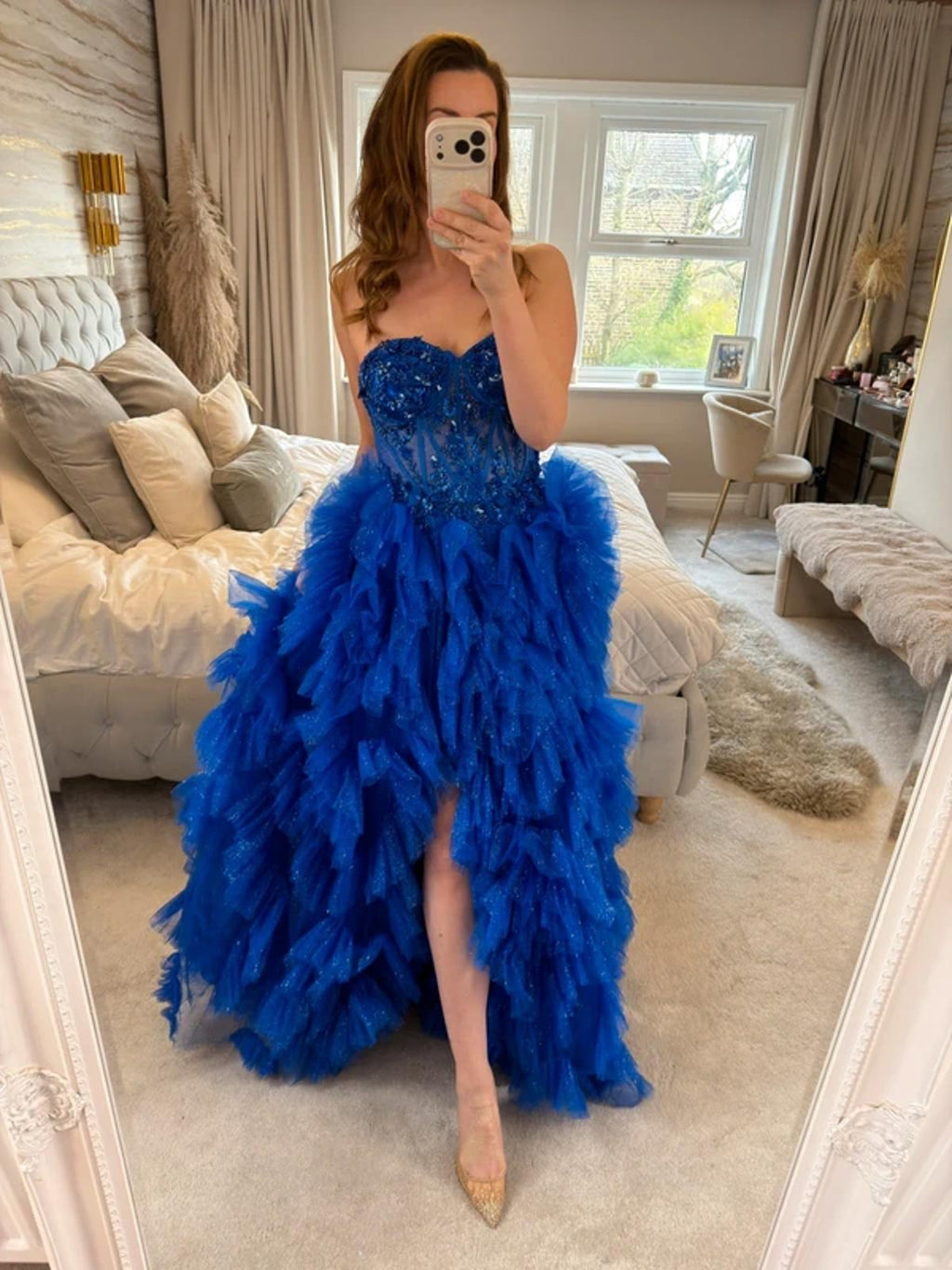 Angel Forever Cobalt Blue Embellished Dress 6-8