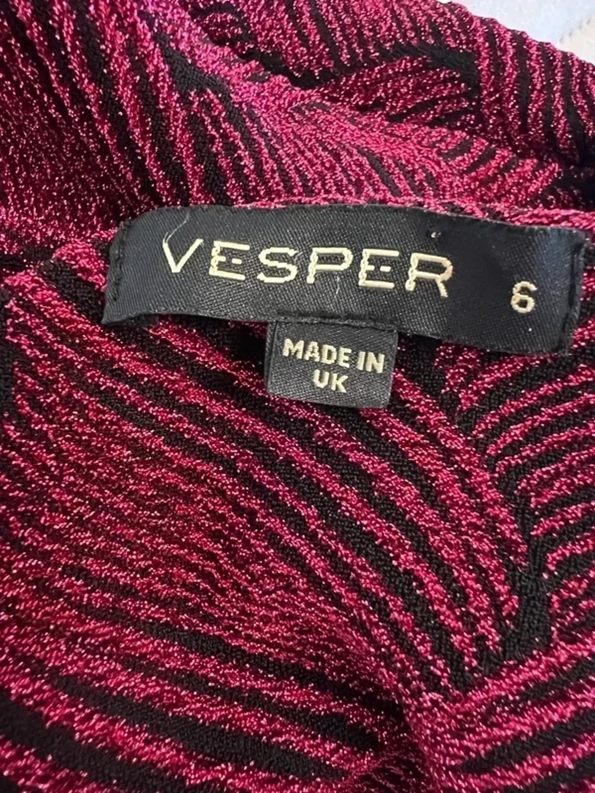BNWT Vesper Pink Sparkle Asymmetrical Split Maxi Dress 6