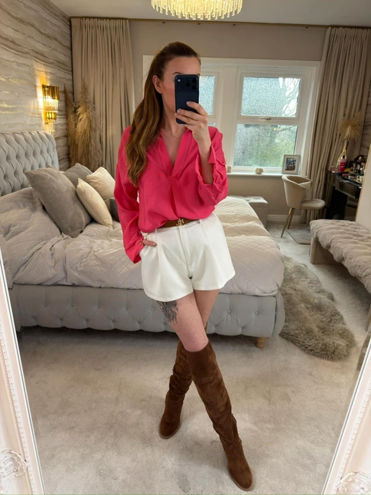 Mint Velvet Pink Collared Blouse XS
