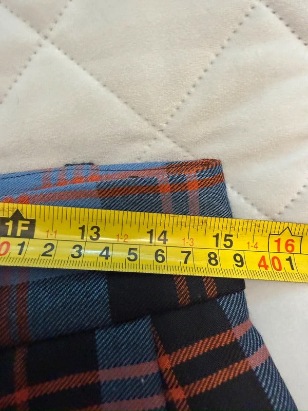 Alexander McQueen Paddington Check Pleated Prince Wales Mini Skirt Size Medium