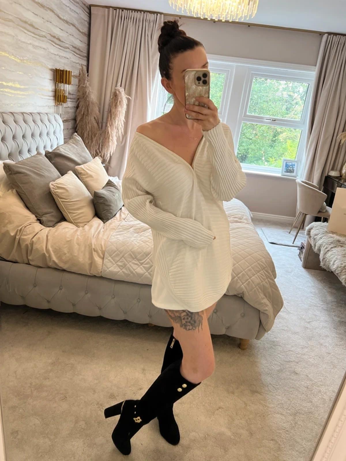 Roman Cream Ribbed Knitted Top 14