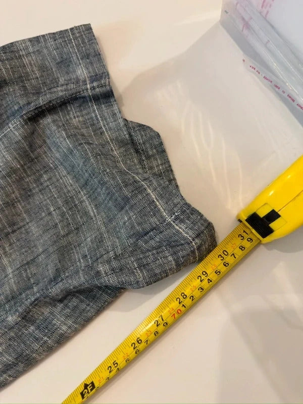 BNWT Zara Blue Linen Blend Wide Leg Trousers Size Medium