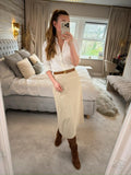 George Cream Midi Skirt 16