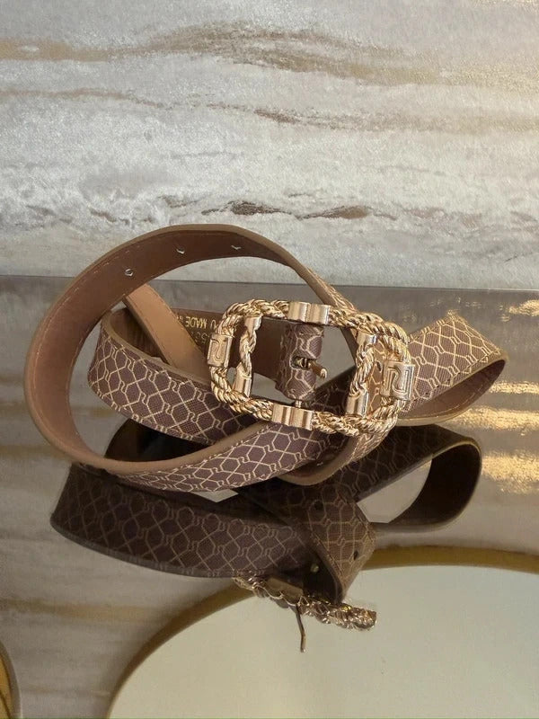 River Island Brown & Gold Belt Small