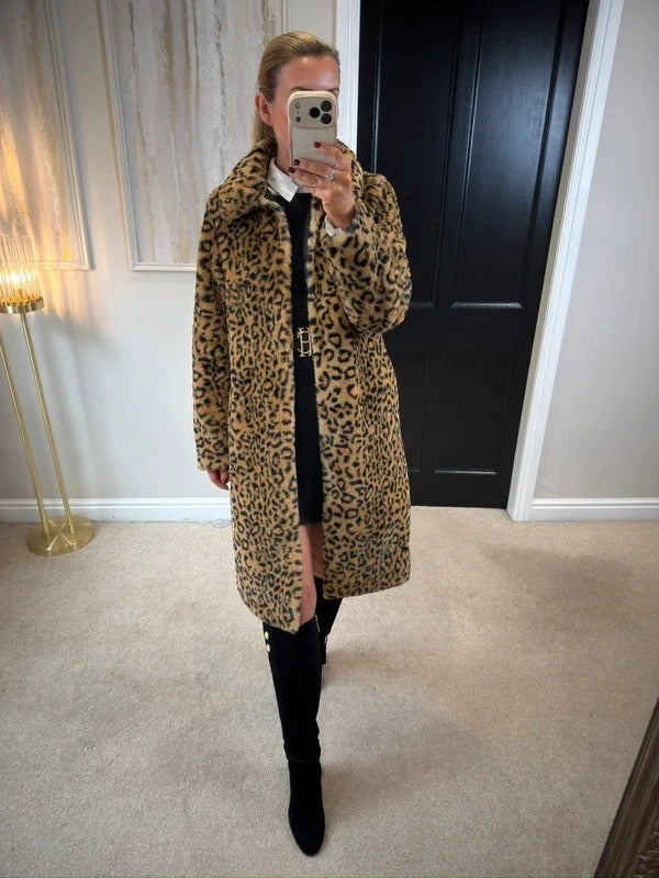 Jacqueline de Yong Animal Print Faux Fur Small