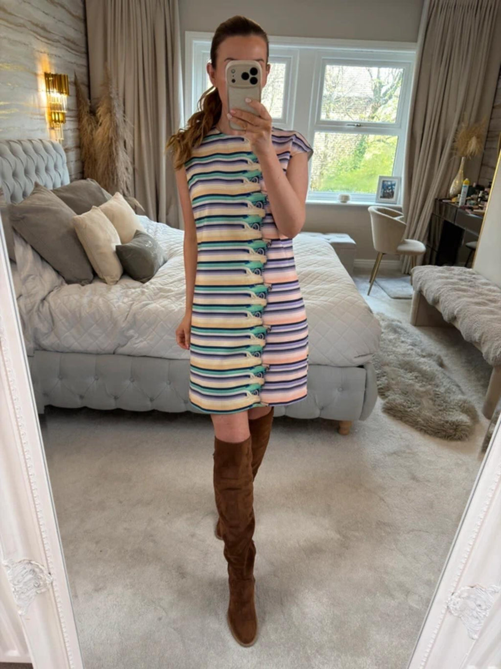 Ted Baker Vintage Charae Car Print Shift Dress 10