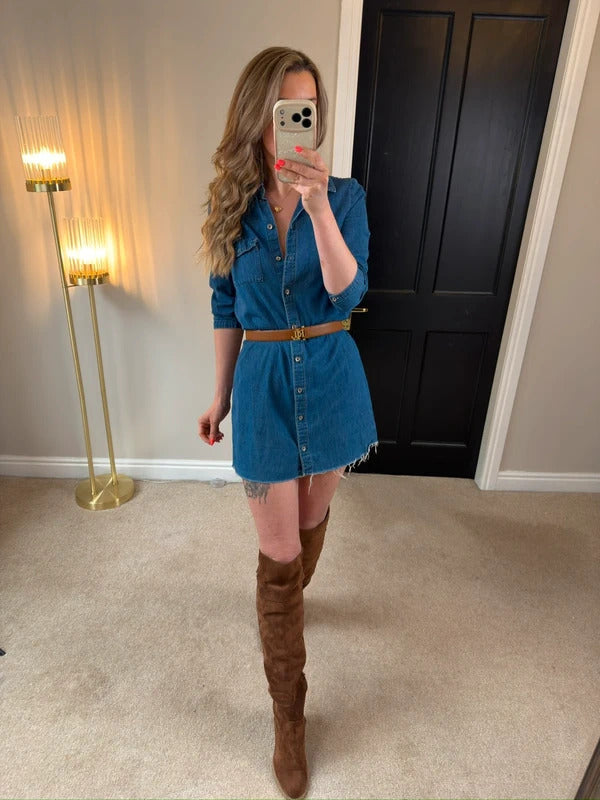 Zara Denim Shirt Dress Size Small