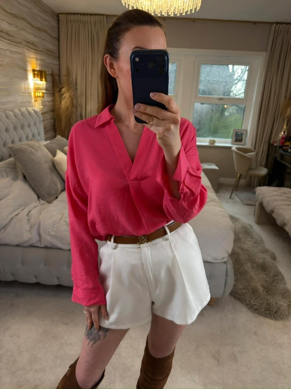 Mint Velvet Pink Collared Blouse XS