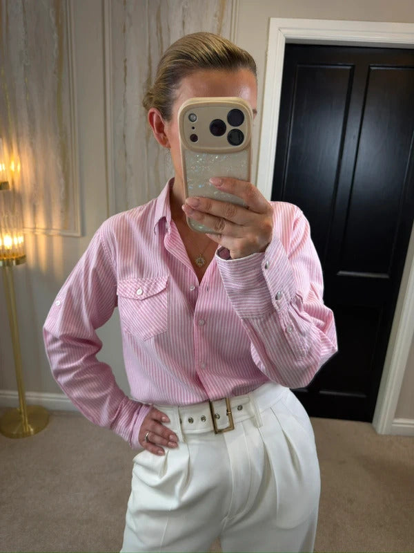 Rydale Pink Hannah Stripe Shirt 14