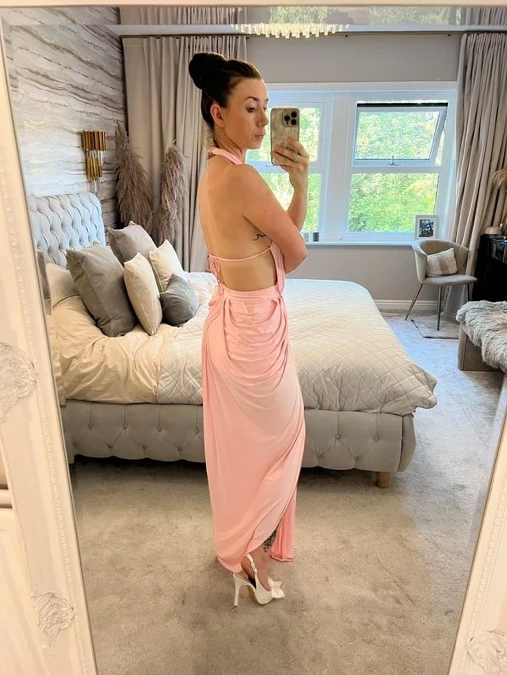 House of CB Pink Maxi Dress XS