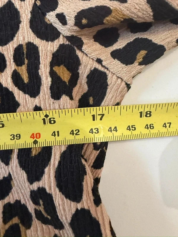 Primark Brown Animal Print Smock Dress Small