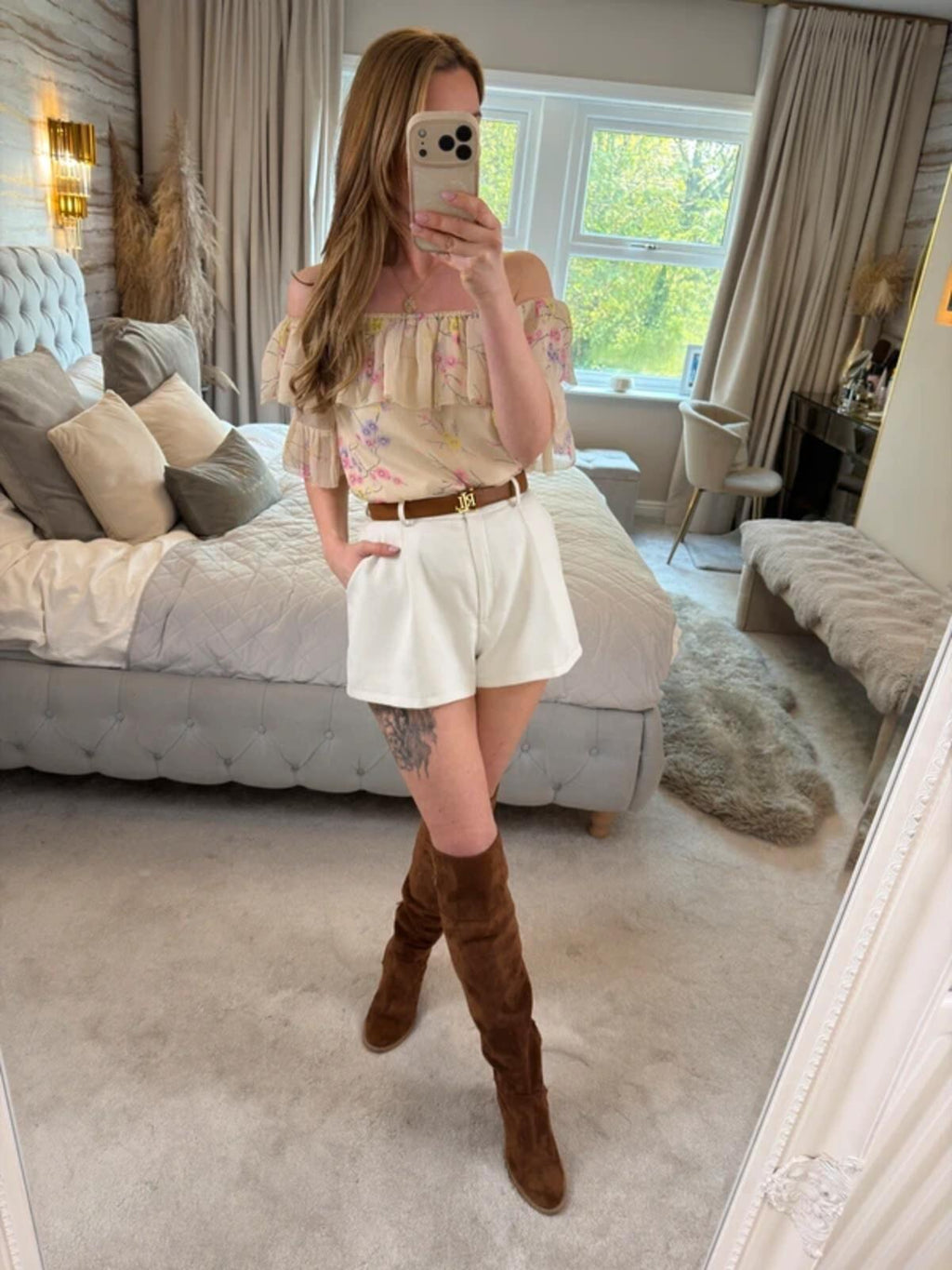 River Island Cream Frill Boho Blouse 8